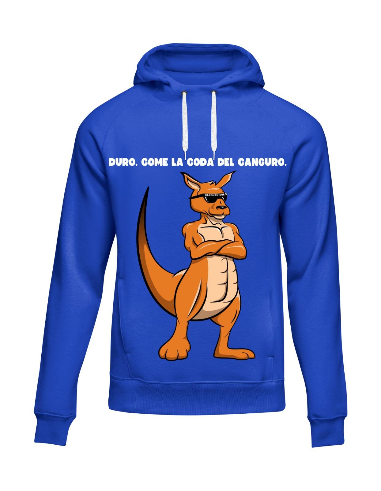 Felpa blu Canguro Duro