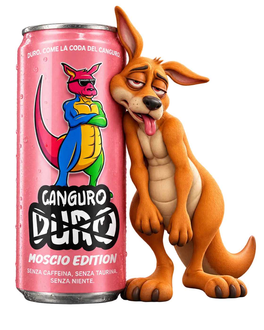 Lattina Canguro Duro Moscio Edition con il canguro mascotte